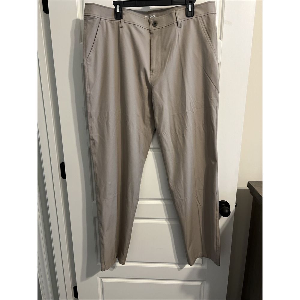 32 Degrees Cool 38x32 Chino Pants Beige Stretch Performance Straight Golf Casual